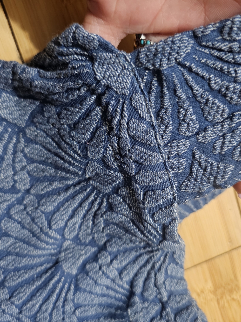Blue Textured Square-Neck Tank - Picture 3 of 3